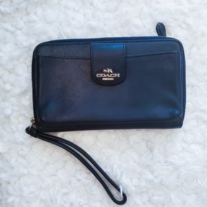 Coach wallet wristlet with cellphone slot